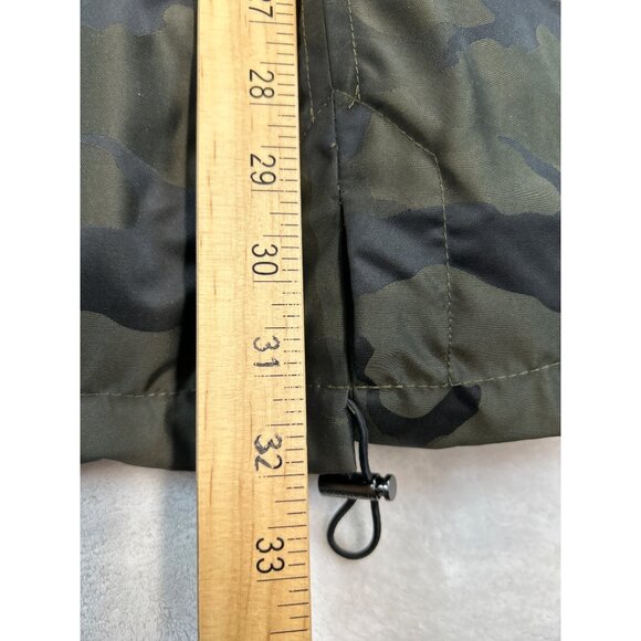 Michael Kors Coat Womens Large Green Camouflage Hooded Full Zip Snaps - Picture 11 of 11